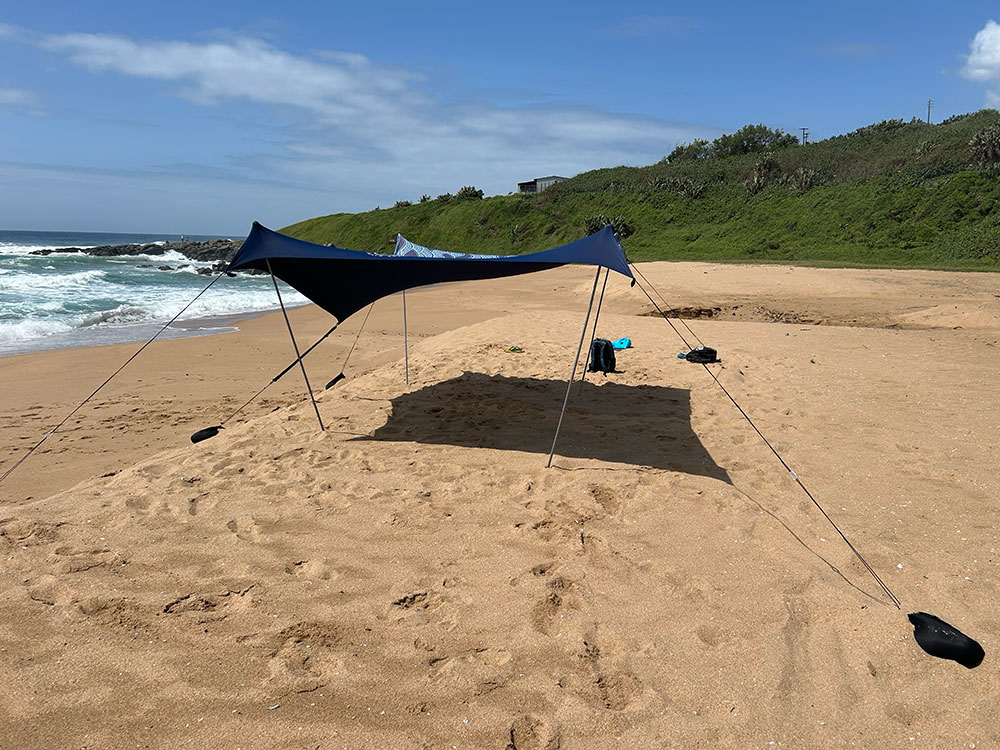 Breeze beach shade setup