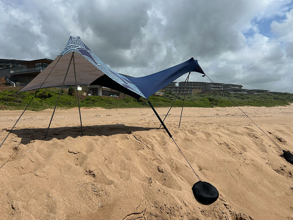 Breeze beach shade setup