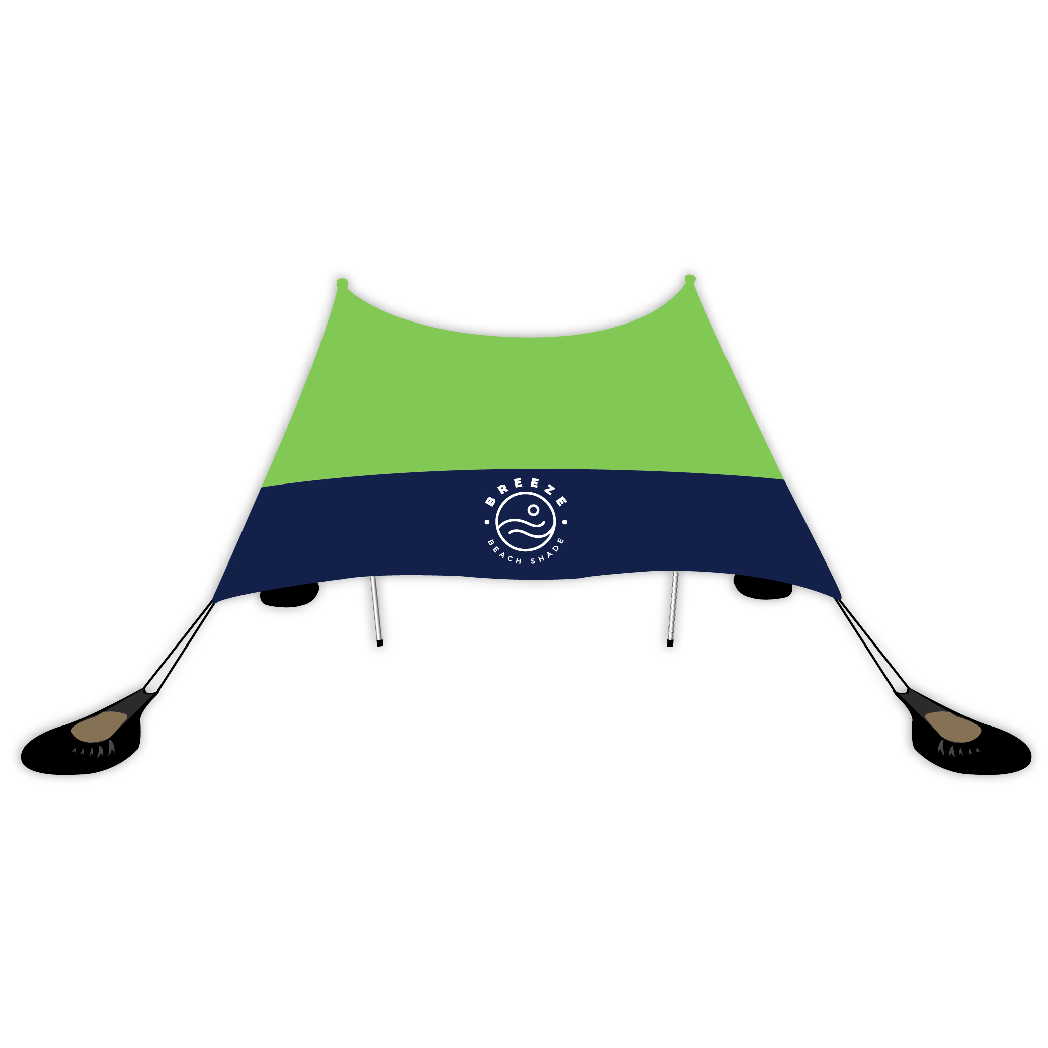Neon Green & Navy
